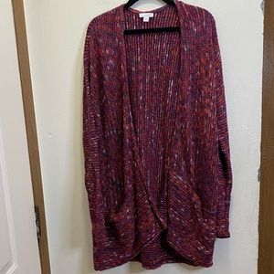 J.Jill colorful knit duster cardigan size M